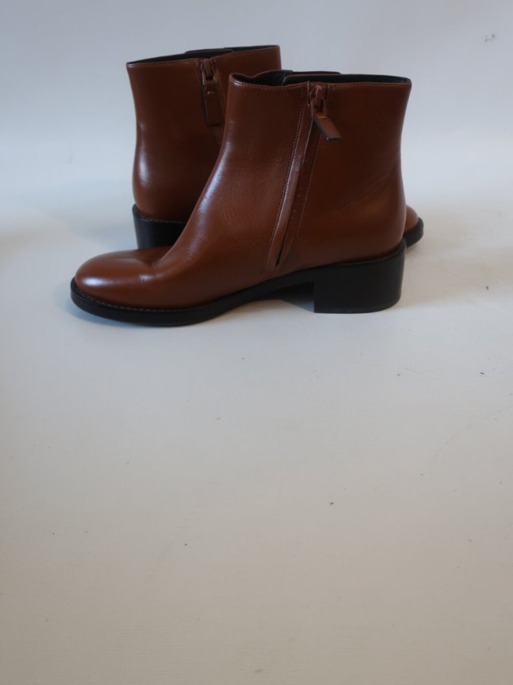 Womens Tory Burch T Lock Brown Leather Ankle Boots 9 - Picture 9 of 11